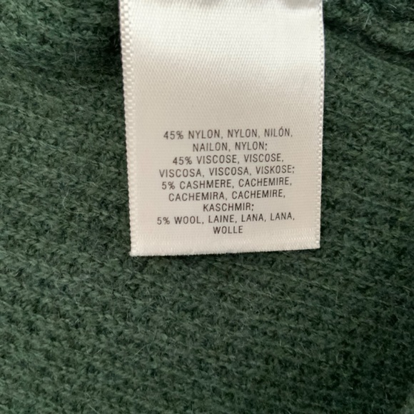 Anthropologie Green Cashmere Blend Sweater with Button Detail - Picture 9 of 10
